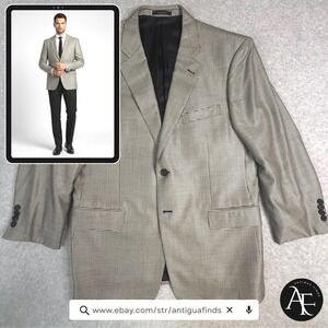 Nordstrom Loro Piana Wool Silk Houndstooth Blazer Sport Coat 42S JW225724MN